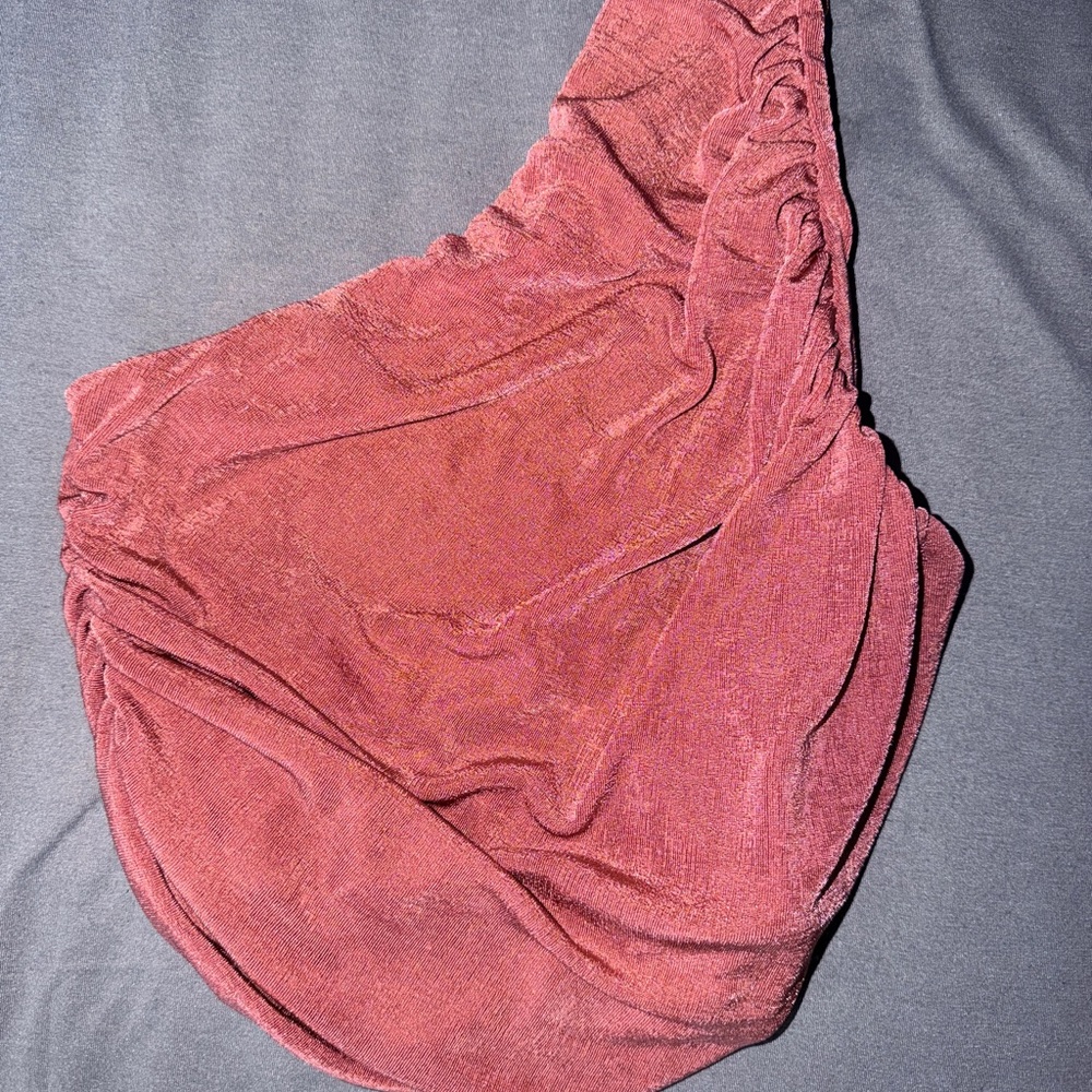 Women's One-Shoulder Cropped Top - Dusty Rose